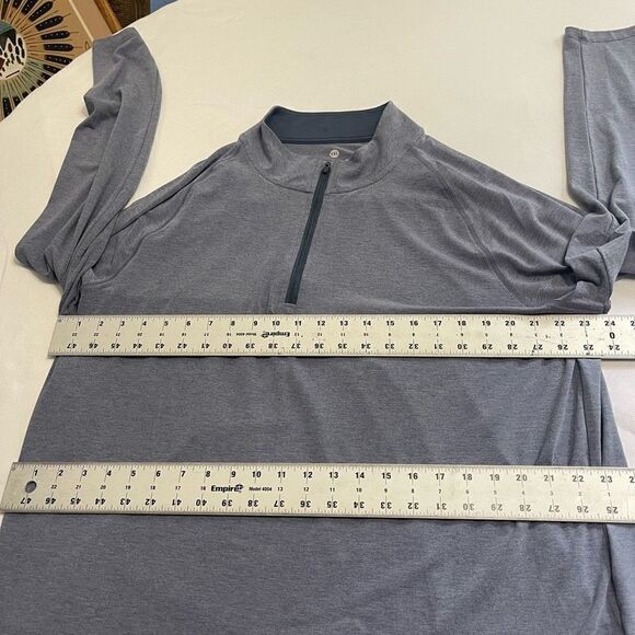 Free Fly Sweater Quarter Zip Pullover Mens 2X Blue Performance Bamboo - Picture 4 of 7
